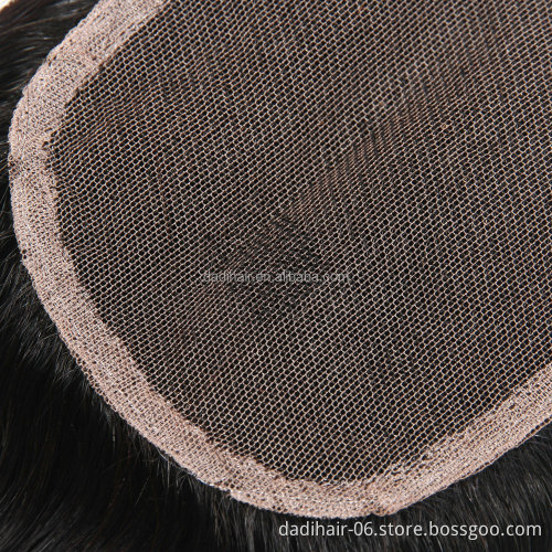 Factory Price Hot Sale brazilian silk straight hair virgin human hair weaving with lace closure STW 4*4